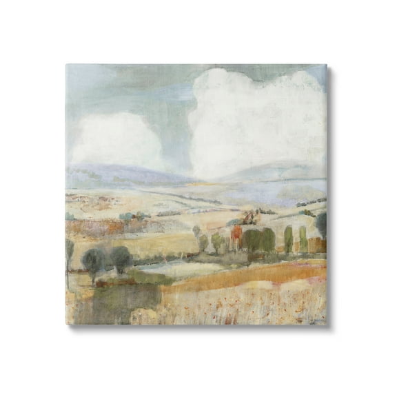 Stupell Industries Distant Farmland Trees Quaint Rural Landscape Scene Painting Gallery Wrapped Canvas Print Wall Art, Design by Jill Martin
