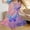 F Multicolor, variant on ITSAME Girls Summer Dresses Bow Print Puff Sleeve Ruffle Hem Loose Casual Homewear Dresses Multicolor Size 8-9