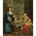 thumbnail image 2 of Jean-Baptiste Charpentier 20x23 Black Ornate Framed Double Matted Museum Art Print Titled: The Chesnut Seller, 2 of 5