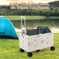 thumbnail image 2 of Patiojoy Collapsible Wagon Cart Foldable Utility Cart with Telescoping Handle White, 2 of 10