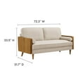 thumbnail image 3 of Sofa, Gray, Velvet, Living Room Lounge Cafe Lobby Hospitality Restaurant, Modern Contemporary, HB37271, 3 of 9