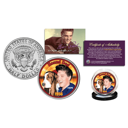 Elvis Presley 1956 HOUND DOG Officially Licensed JFK Kennedy Half Dollar US Coin