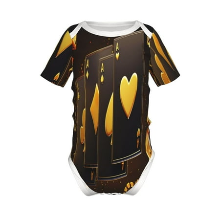

Gaeub Casino Playing Cards Print Infant Climbing Onesie Toddler Outfit Newborn Baby Bodysuit Baby Boy Girl Clothes -2 Years