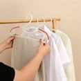 thumbnail image 4 of BingTong Plastic Hangers Heavy Duty Dry Wet Clothes Hangers with Non-Slip Pads Space Saving 0.2" Thickness Super Lightweight Organizer For All Kinds Of Clothes Wet Or Dry Orange 10pcs, 4 of 7