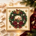 thumbnail image 6 of Christmas Pearl Diamond Art Painting Kit with Frame Festive Diamond Dots Bead Craft for Adults Beginners Holiday Themes Raised Pearl Art Wall Decor Relaxing Handmade Gift, 6 of 6