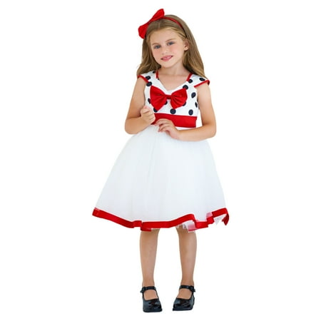 

Child Girls Dot Prints Pageant Dress Christmas Party Gown Dresses Tennis Dress for Girls Baby Birthday Dress 1 Year Girl Young Girls Fashion Dresses Baby Girl Flower Cute Toddler Girl Clothes Dress 4t