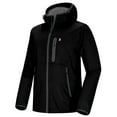 thumbnail image 2 of Little Donkey Andy Men's Lightweight Hooded Softshell Jacket for Running Travel Hiking, Windproof, Water Repellent Black Size XL, 2 of 4