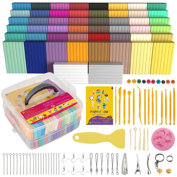 Kit de modelado de arcilla polimérica AESTD-ST 50 colores para niños y artistas
