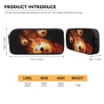thumbnail image 5 of ZUXONGSY Flame Soccer Print 4 In 1 School Bag with Lunch Box Set for Girls Boys Backpack Purse Middle High School Book Bag with Pencil Case Water Bottle Holder for Kids Primary Child, 5 of 6