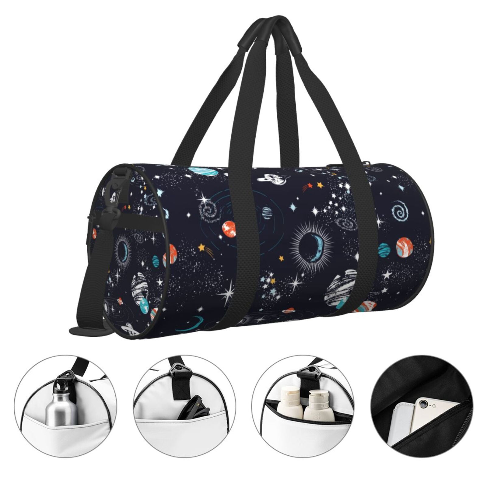 Vsdgher Galaxy2 45L Foldable Duffel Bag, Sports Gym Bag,Overnight Bag, Portable Weekender Bag for Airplanes