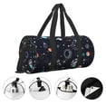 thumbnail image 5 of Xecao Galaxy2 print Round Travel Duffel Bag is a foldable gym bag with an inner pocket, perfect for travel sports, 5 of 8