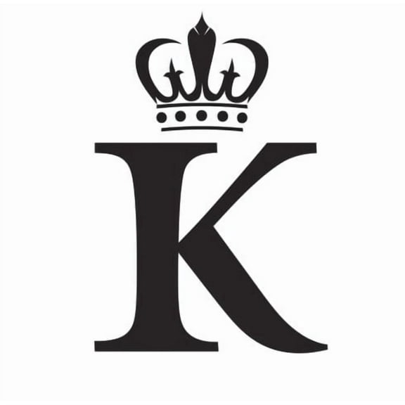 King Alphabet Car Stickers , Elegant Crown Letter Decals for Vehicle Decoration, Personalized Gifts, Scrapbooking, DIY Crafts, and Home Decor