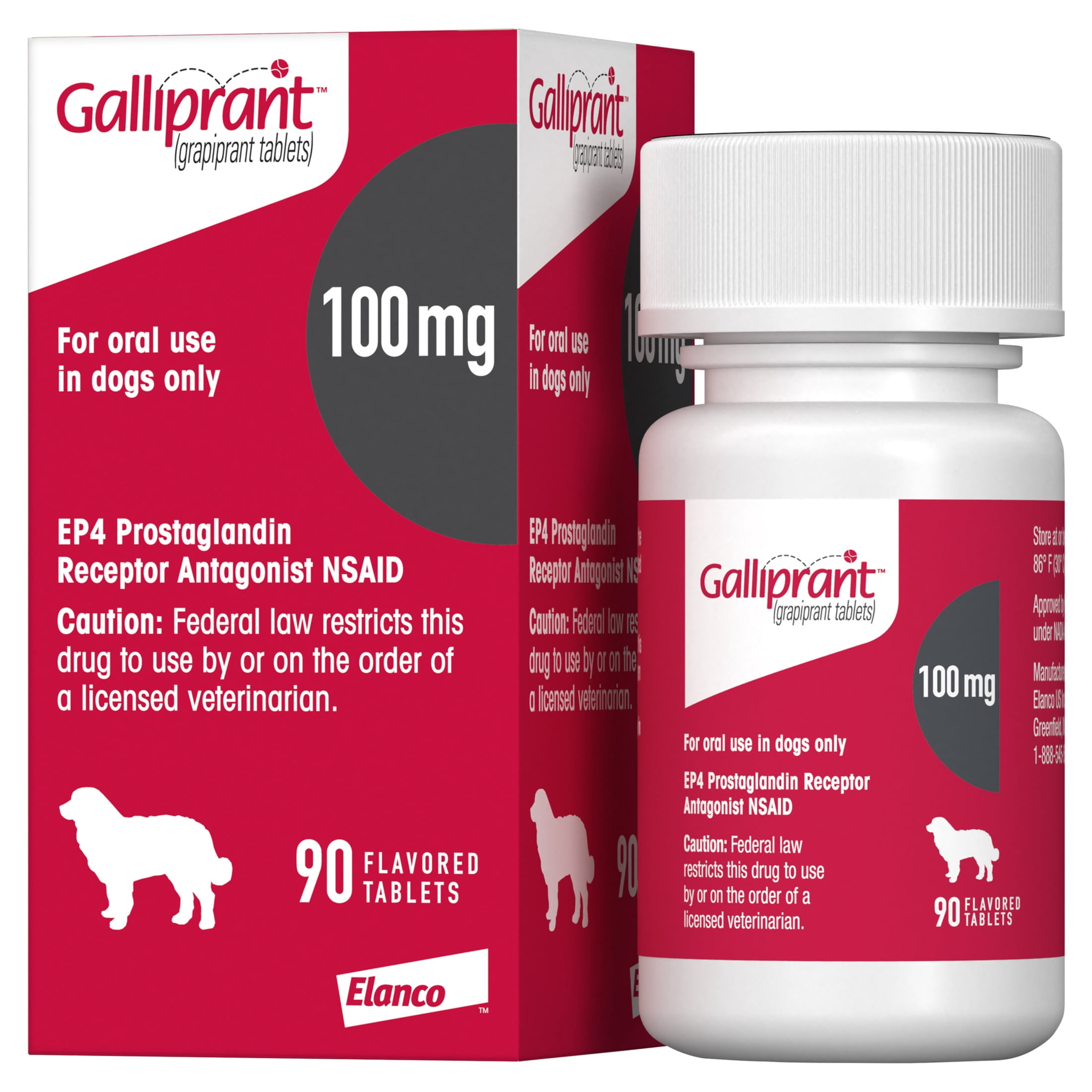 Galliprant Osteoarthritis Pain & Inflammation Control for Dogs | 100 mg | 90 Flavored Tablets