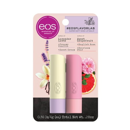 Balm Lavender - eos flavorlab Lavender Latte and Sweet Grapefruit Stick Lip Balm 2-pack 0.28 oz