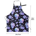 thumbnail image 5 of Lsque flower Skull crystal Waterproof Apron Chef Aprons for Men Heavy Duty Chemical Work Apron Extra Long Grilling Aprons with Adjustable Bib Apron, 5 of 9