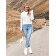 thumbnail image 5 of Zeagoo Women' Fall Crewneck Cropped Sweater Trendy Long Sleeve Ribbed Knit Pullover Jumper Tops, 5 of 6
