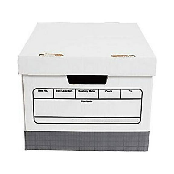 MyOfficeInnovations Corrugated Boxes Letter/Legal Size White/Gray 4/Carton (2522301) 230344