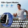 thumbnail image 2 of Smart Watch Fits for Android and IPhone, IP68 Waterproof Smartwatch for Women Men 120 Sports Modes 1.91-inch Fitness Tracker, Smart Watch with Bluetooth Call(Answer/Make Calls), for Gift Blue, 2 of 6