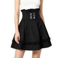 thumbnail image 4 of Bibifish Womens Mini Skirt Black Tiered Tulle High Waisted A Line Party Skirt, 4 of 6