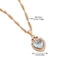 thumbnail image 3 of Jewelry VerPetridure Ladies Multicolor Love Necklace Crystal Clavicle Chain Pendant, 3 of 3