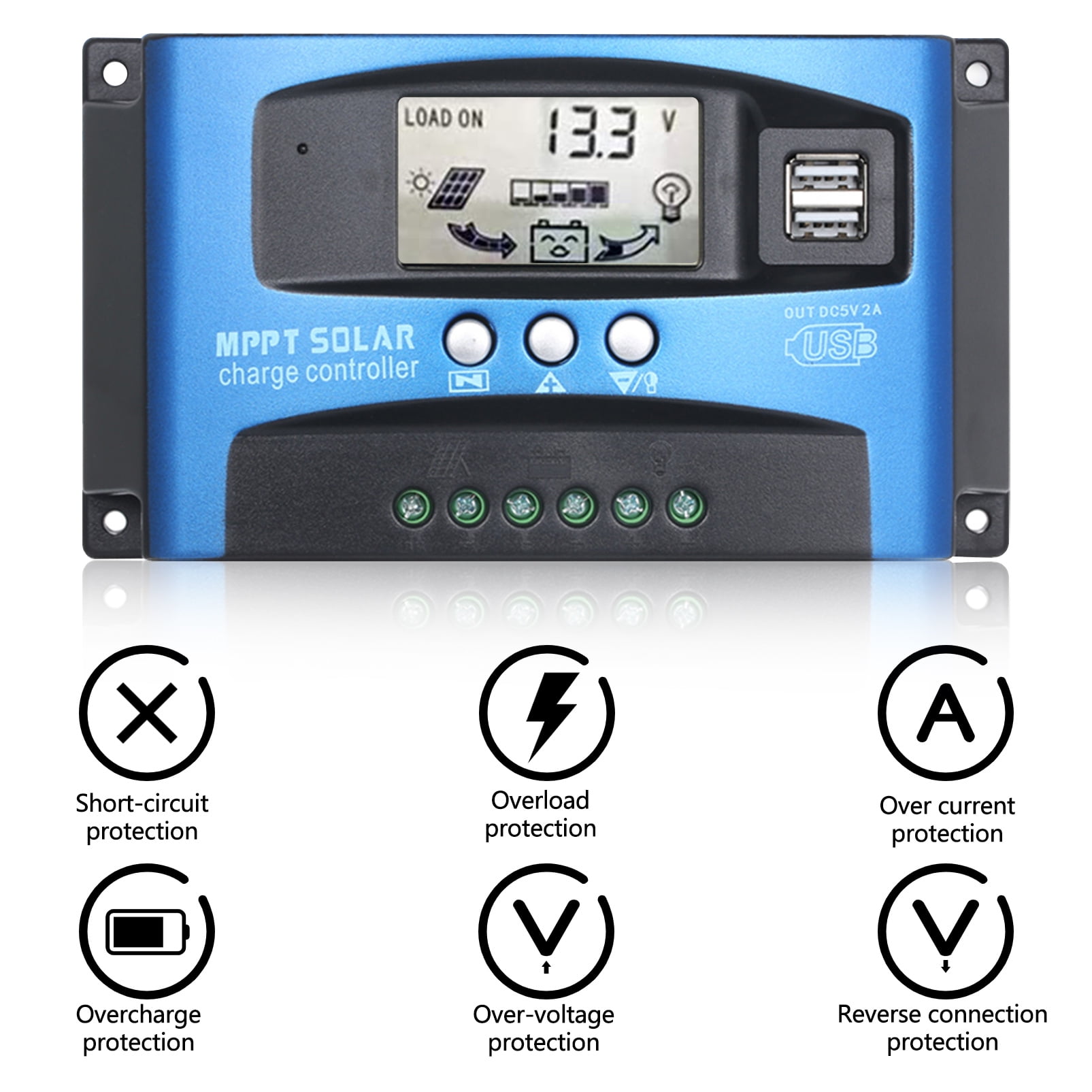 Controller,Display Auto Solar Solar Auto Solar Cell Dual Usb Lcd 30a Lcd Display Auto Usb Lcd Display Dsfen Qahm Rookin Solar With Dual
