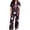C9 Black, variant on CONZONE Halloween Pajamas for Women Set Short Sleeve Button Down Graphic Tops Pants Pjs 2 Piece Spooky Season Sleepwear