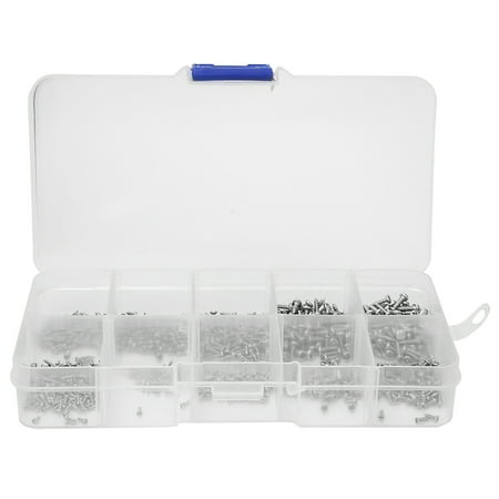 

WREA 1000pcs Self Tapping Screws Threaded Screws Cross Flat Head Screws Screw Fastener Assortment Set for Furniture Electronic Product Circuit Board Repair