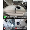 thumbnail image 2 of KBH Center Console Cover for 1999-2003 Ford F150, Washable Fabric Armrest Lid Protector for F150 Accessories, Black(Fits for Jump Seat Console), 2 of 8