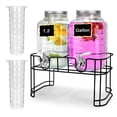 thumbnail image 1 of Dispensadores de bebidas de vidrio DD&HAPP, 2 unidades, 4,5 L, con soporte, 1 of 6
