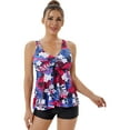 thumbnail image 2 of Wancir Tankini Swimsuits for Women with Shorts Athletic Two Piece Bathing Suits Racerback Tank Tops Swimwear, 2 of 6