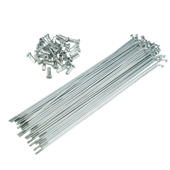 36pcs 14G J Bend Bicycle Steel Spokes 172mm 6.77" Cycle Spokes with Brass Nipples for Mountain Bike MTB