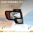 thumbnail image 4 of WEELMOTO Headlights Assembly for 2009-2014 Ford F150 Headlights Headlamp Replacement Black Housing Left+Right Set (Does NOT fit factory HID models), 4 of 8
