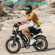 Set of 2 Electric Bike for Adults 20”, 1500W E-Mountain Bike 48V 15.6AH UL2849