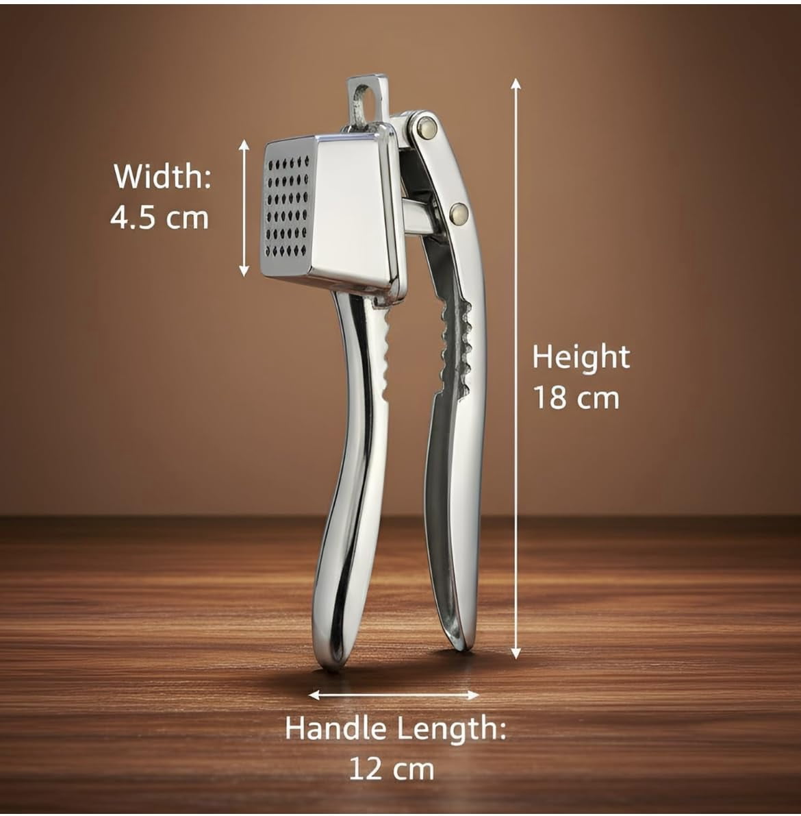 4-in-1 Stainless Steel Finish Garlic Press  Mincer Nut Cracker Plucker Bottle Opener Zinc Alloy Kitchen Tool