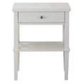thumbnail image 3 of Home Square 2 Piece Solid Wood Nightstand Set with Drawer in White, 3 of 7