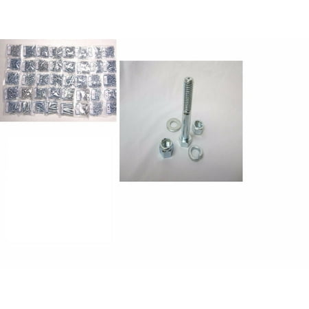 

Grade 5 Bolt Nut Washer & Lock Washer & Lock Nut Assortment 7350 PC Coarse
