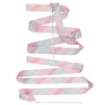 thumbnail image 1 of Luxshiny 2Pcs Rhythmic Gymnastics Ribbon Gymnastics White Handle Polyester Exercise Twirling, 1 of 8