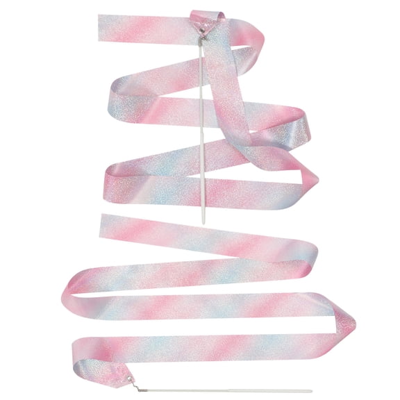 OATIPHO 2Pcs Performing Gymnastics Ribbons Gymnastics ce Streamers White Handle Polyester Decorative Props