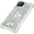thumbnail image 6 of Samsung Galaxy A22 4G Case (Not 5G),Creativity Clear Quicksand Glitter Flowing Liquid Floating Soft TPU Case w/Stand Bling Diamond Sparkle Phone Cover for Samsung Galaxy A22 4G  Silver, 6 of 14