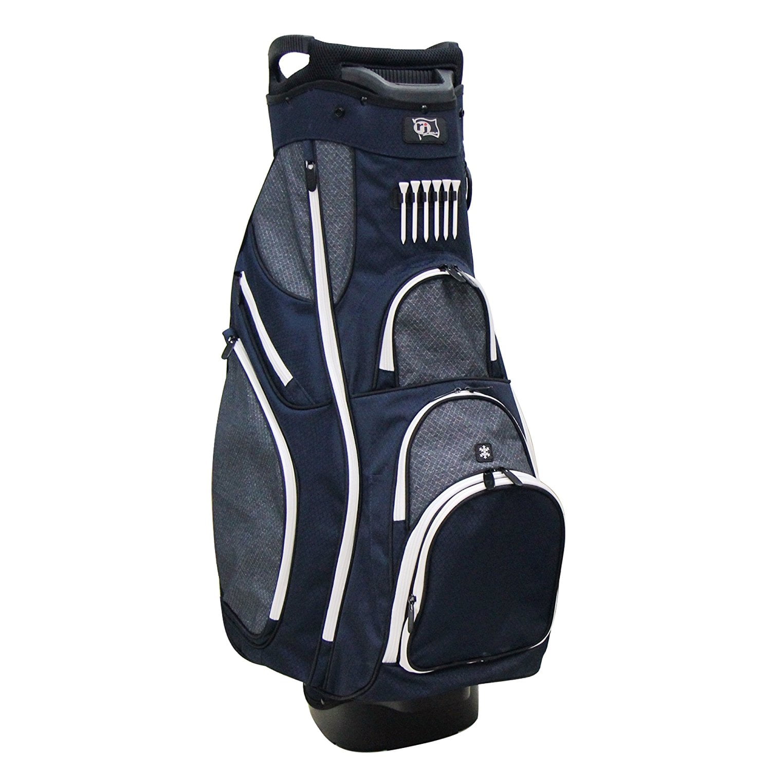 RJ Sports 9.5" Deluxe Men's Cart Golf Bag with 9 Easy Pockets Navy