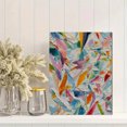 thumbnail image 2 of Colorful Textured Abstract Leaf Oil Painting Canvas Print Home Hallway Decor, 2 of 8