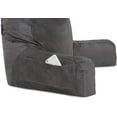 thumbnail image 5 of Husband Pillow, Aspen Edition - Reading and Bed Rest Pillow with Arms - Neck Roll on Bungee Cord or Removable - Premium Memory Foam - Reversible Two-Sided Cover Microsuede or Microfiber, Iron Grey, 5 of 15
