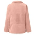 thumbnail image 4 of Luxurious Plus Size Faux Jacket Winter Warm Zip Up Coat Soft Fleece Outerwear For Fashionable Elegant Casual Outfit-Pink-XXXL, 4 of 5