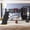 Black, variant on Harper & Bright Designs Twin Size Bunk Bed with Basketball Hoop and Climbing Wall, Metal loft Bed with Slide and Bookshelves, Black