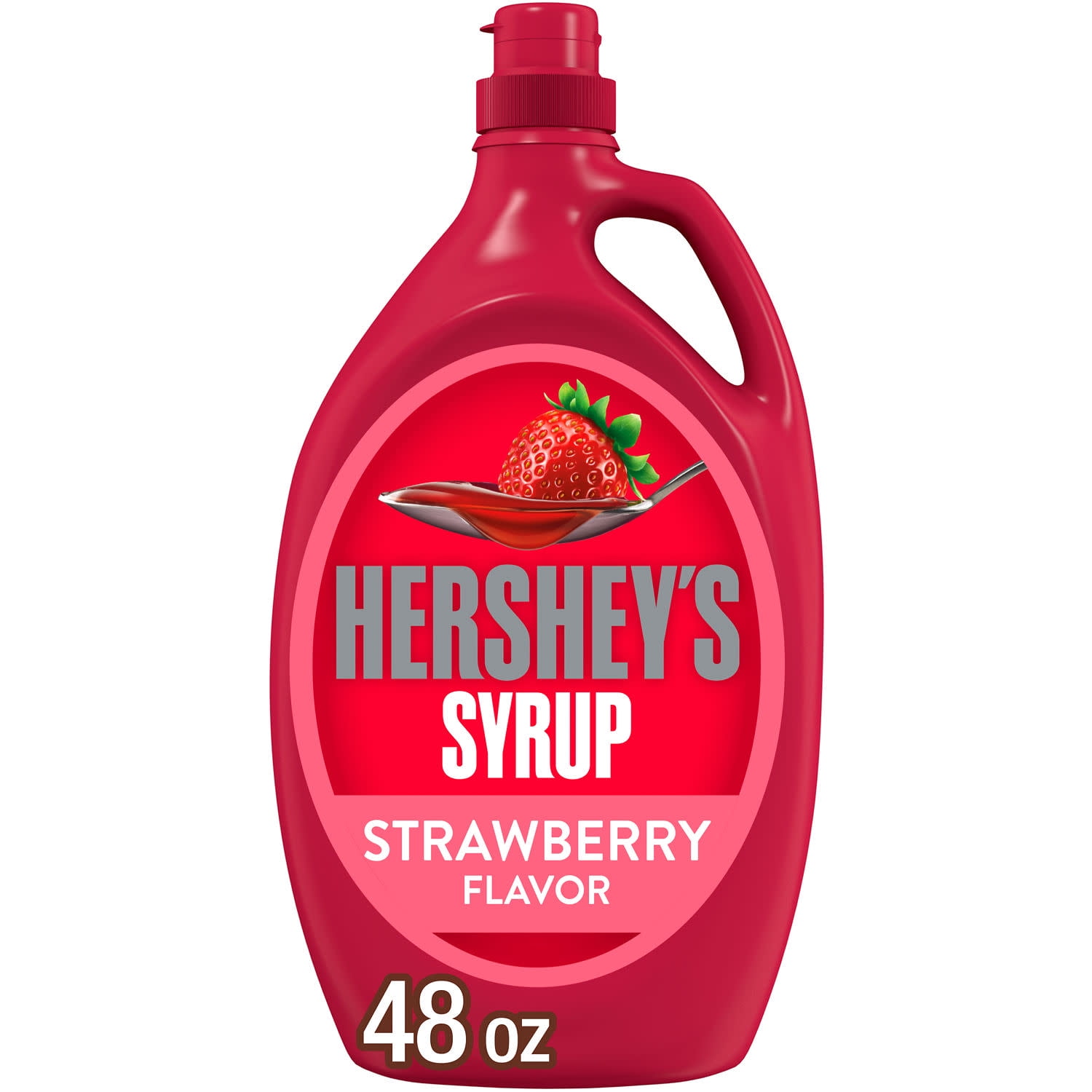 (12 pack) Hershey's Strawberry Flavored Syrup, Bottle 48 oz
