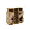 thumbnail image 5 of Tcbosik Small Storage Cabinet with 2 Sliding Doors, 36.1" Farmhouse Buffet Sideboard with Adjustable Shelf, Credenza for Dining Room, Kitchen, Entryway, Easy Assembly, Natural, 5 of 8