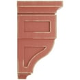 thumbnail image 3 of Ekena Millwork 6"W x 6 3/4"D x 12"H Large Reyes Wood Vintage Decor Corbel, Salvage Red, 3 of 6
