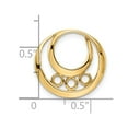 thumbnail image 3 of Finest Gold 14K 3.2 mm Three Stone Circles Chain Slide Mounting Pendant, 3 of 3