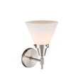 thumbnail image 2 of 447-1W-SN-G41 Innovations Lighting Cone - 1 Light Wall Sconce-11.25 Inches Tall and 7.75 Inches Wide-Satin Nickel Finish-Matte White Glass Color, 2 of 3