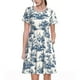 thumbnail image 1 of Easygdp Vintage Floral 1 para Vestido Transpirable de Mujer, Vestido Suelto de Manga Corta con Pliegues y Bolsillos para el Verano, 1 of 6